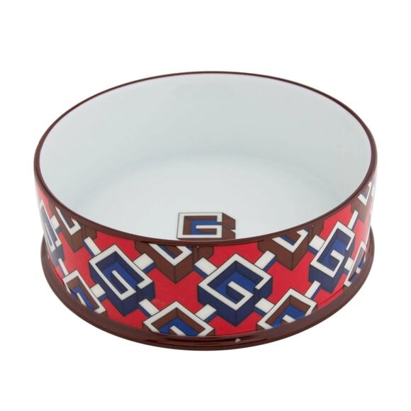 Gucci X Richard Ginori Geometric Dog Food Bowl Water Bowl Large w/ Box NEW - Picture 2 of 16